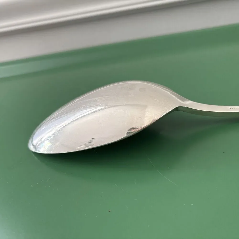 Huge 14 Inch Fiddle & Thread Pattern Basting Silver Plated Serving Spoon